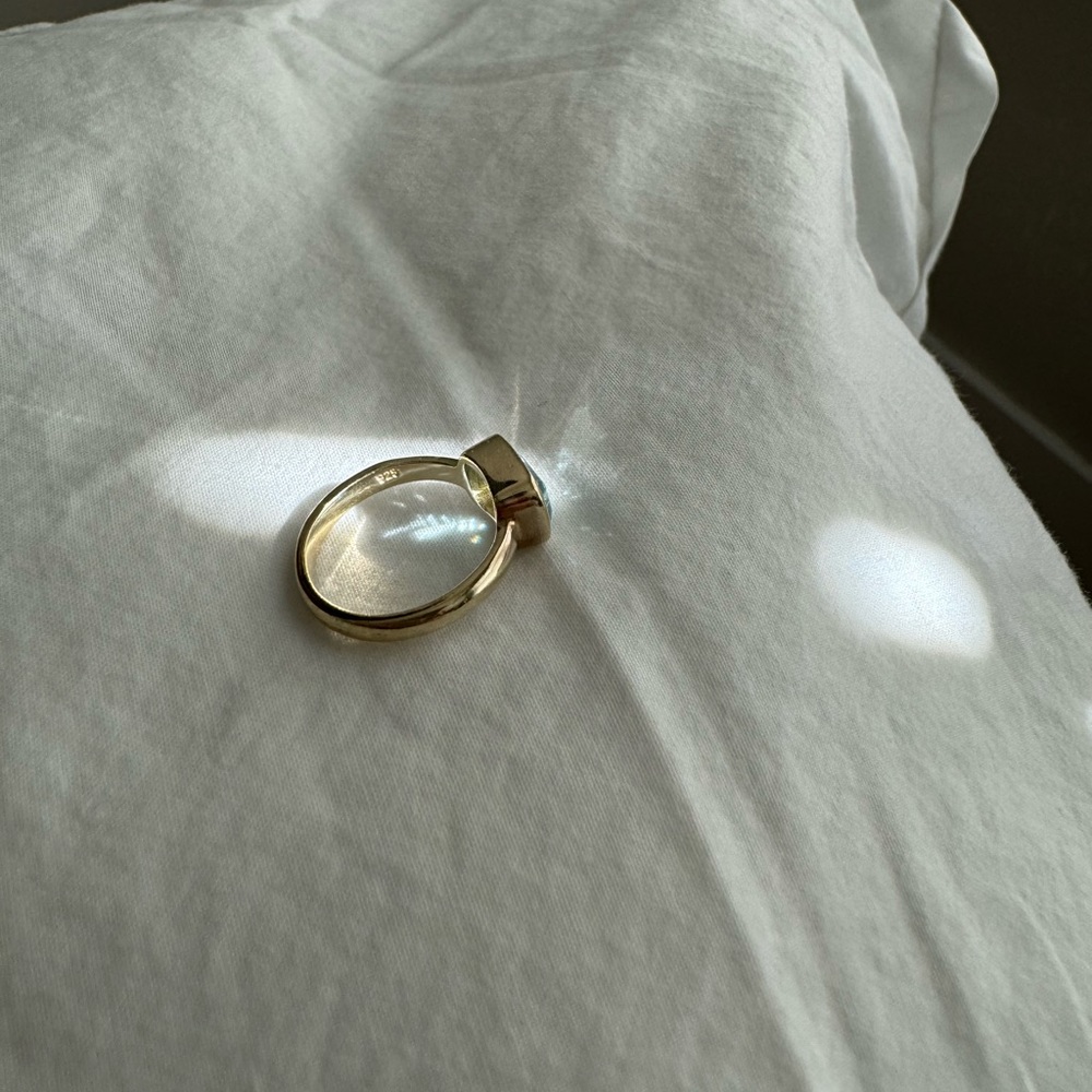 Aqua stone ring